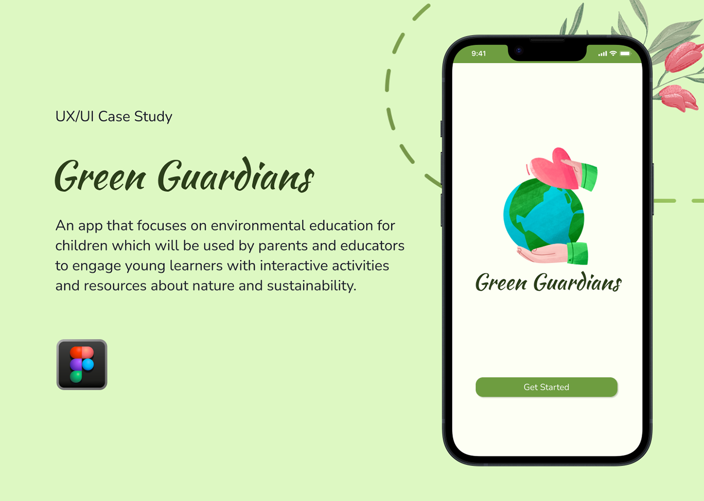 UX design ui design UI/UX Mobile app Case Study green environment Education children Figma