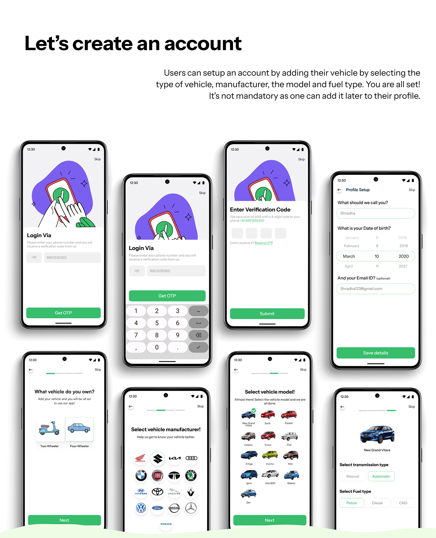 Figma ui design Mobile app app design uiux android design