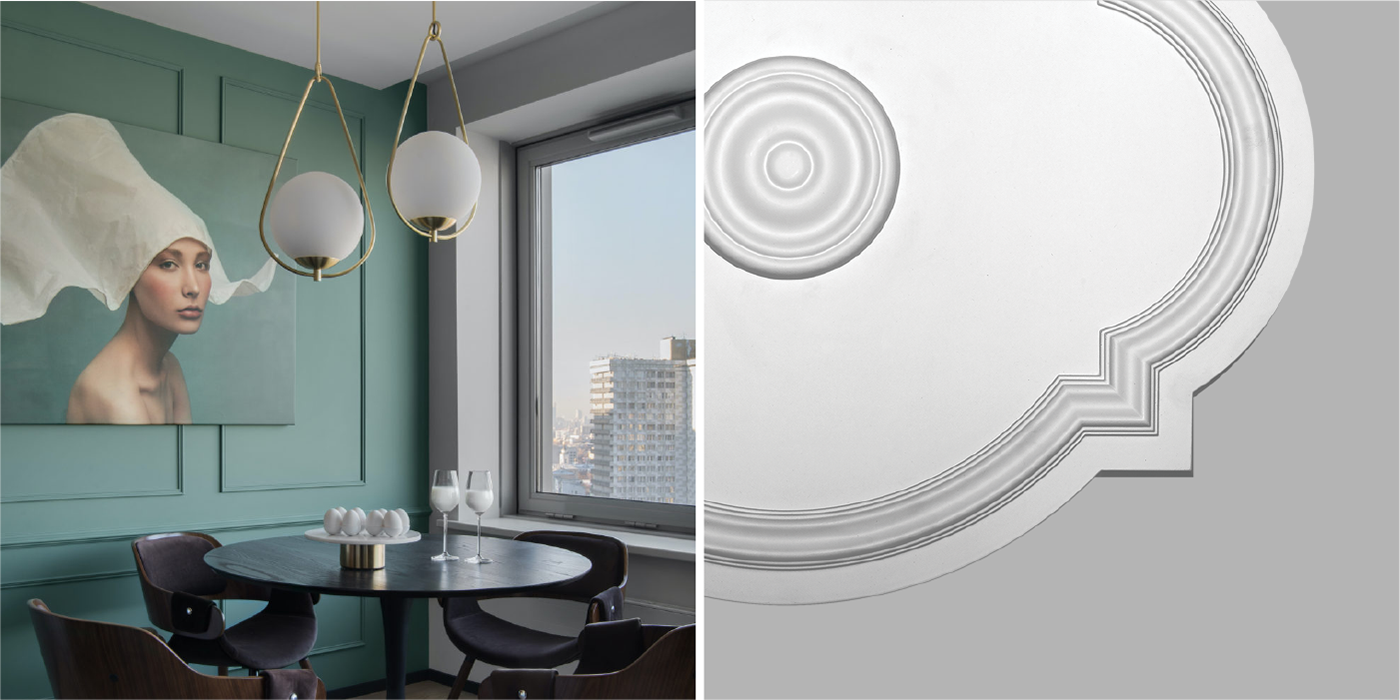 Brand Design contemporary geometric identity interior decor minimal rebranding лепнина лепной декор