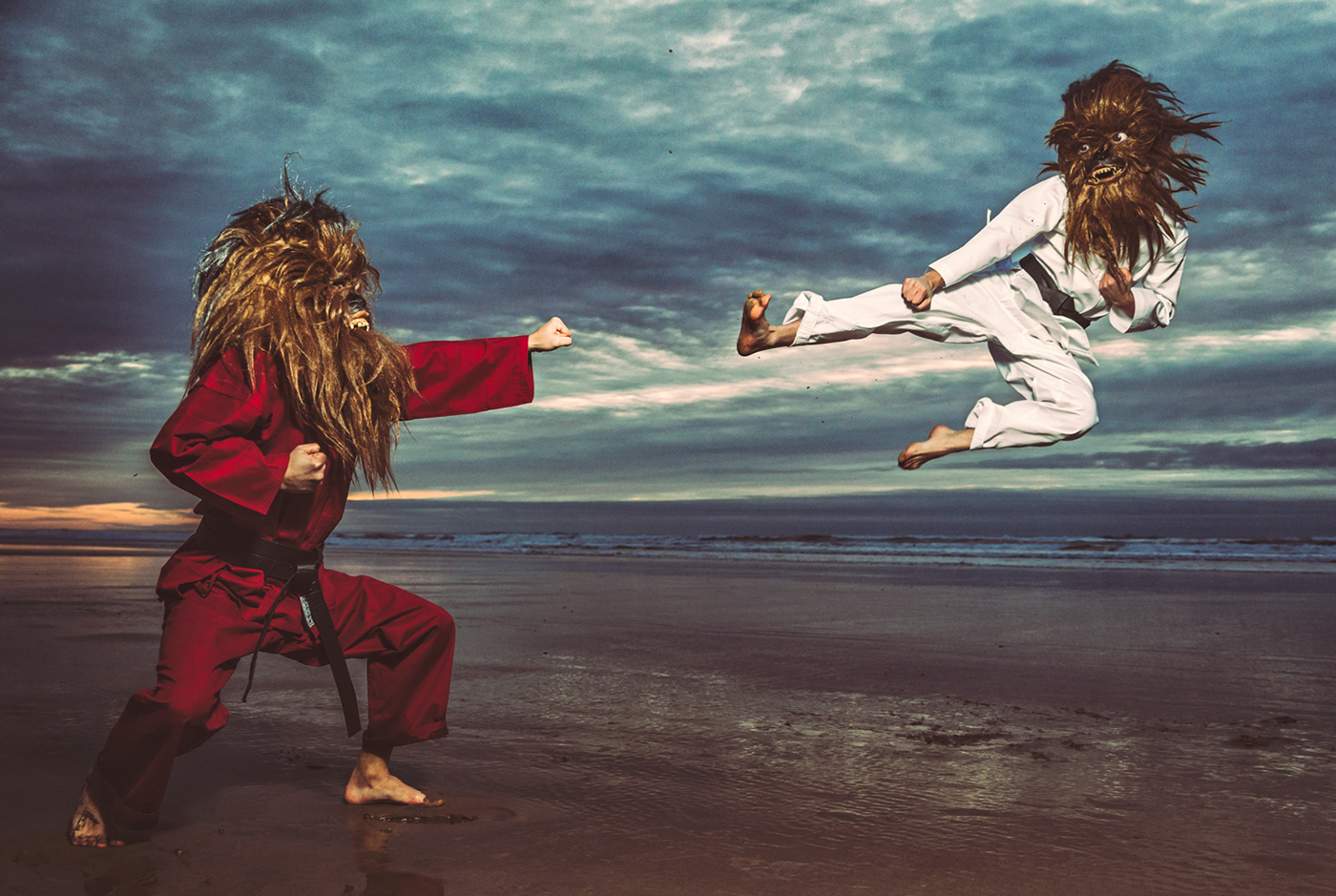 Street Fighter ken Ryu sunset karate fight uppercut STREET FIGHTER Wookie Chewbacca beach fireball Shoryuken