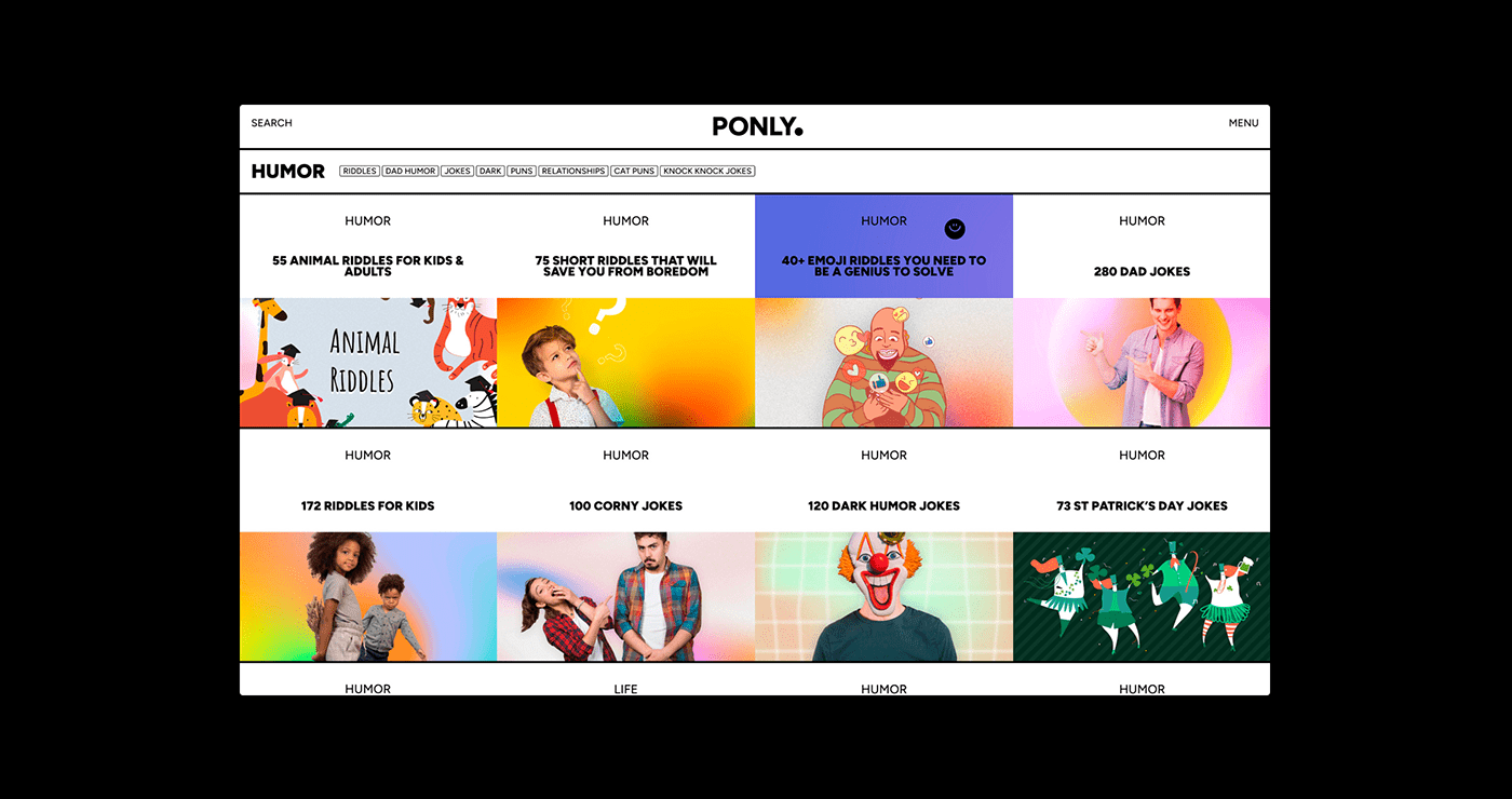 colorful colors funny magazine trend UI UI/UX ux Web Design  Website