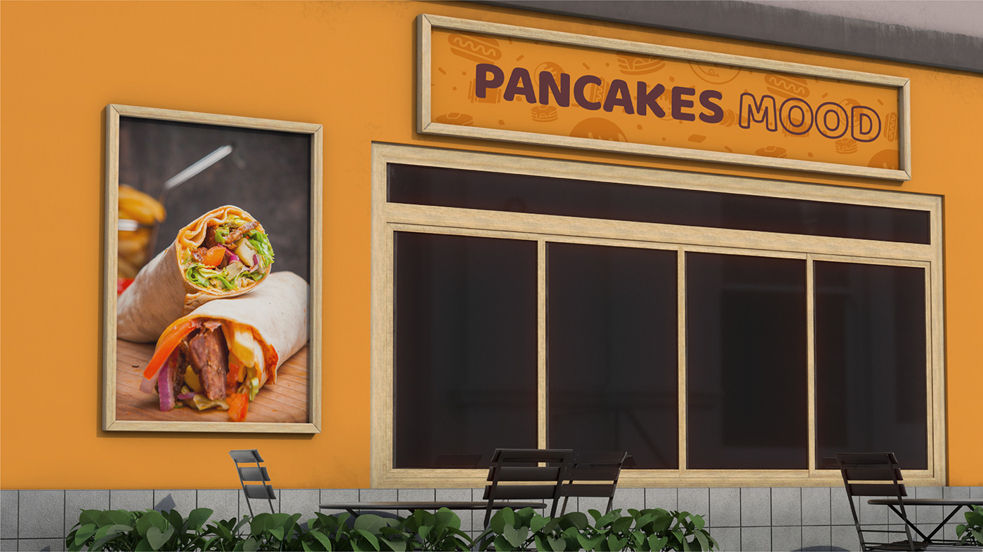 brand identity brand guidelines branding  Brand Design brand Branding design pancakes Fast food restaurant burger