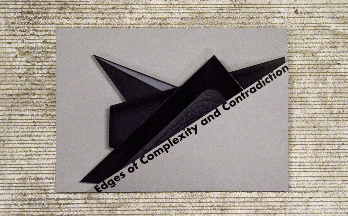 architecture Photography  origami  graphic design  editorial design  paper Robert Venturi edges typography   postmodernism
