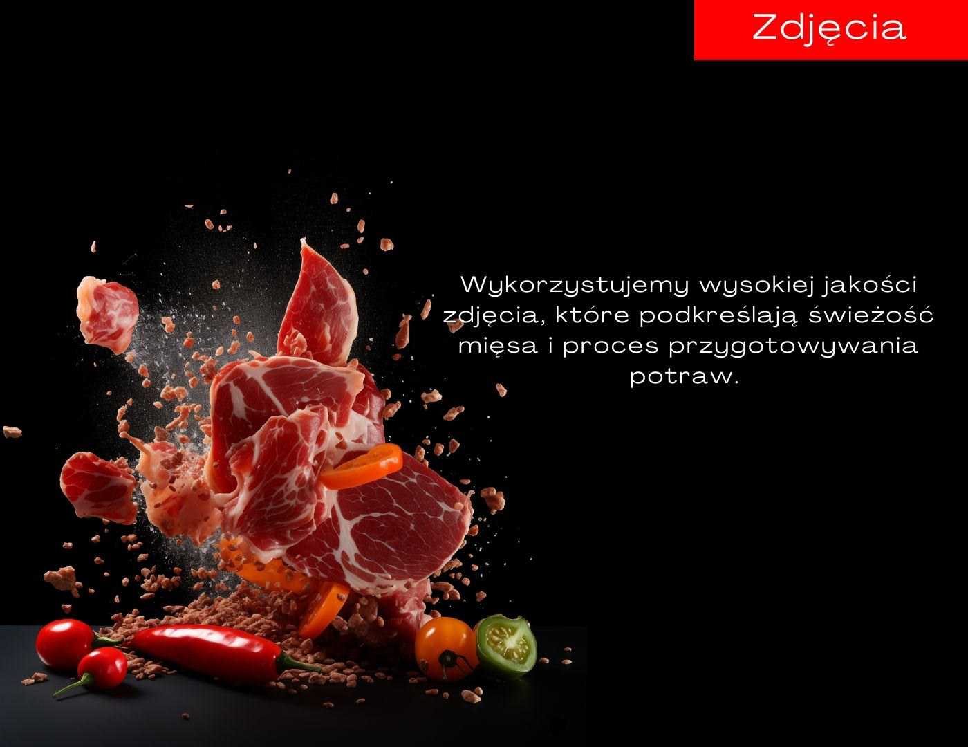 mięso charakter flyer baner logotyp mansarnia mięsozcharakterem projekt reklama sklepmięsny