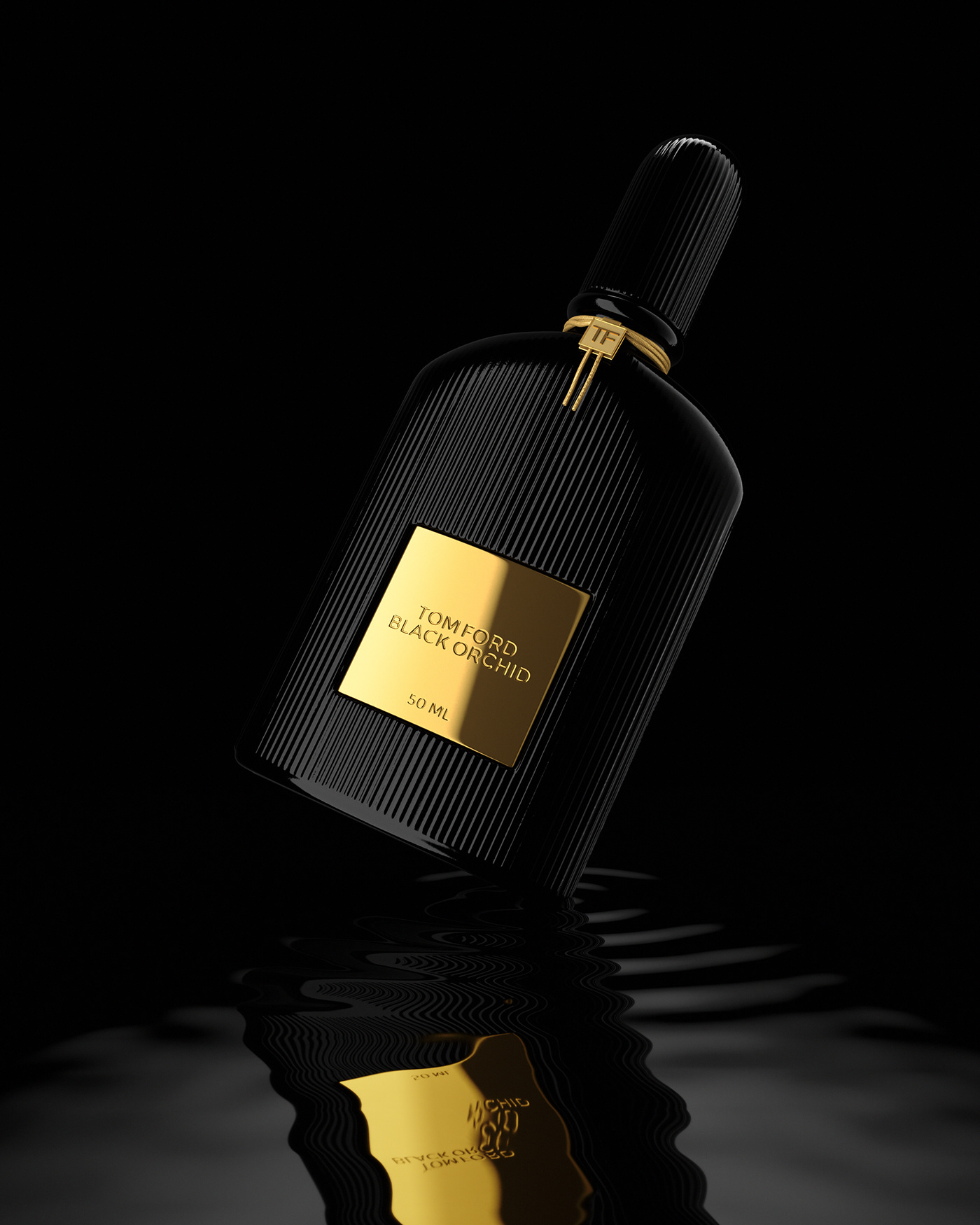 Tom Ford Black orchid CGI visuals, self promotion 3d rendered images