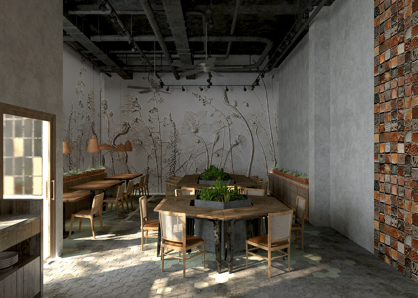 architecture interior design  restaurant