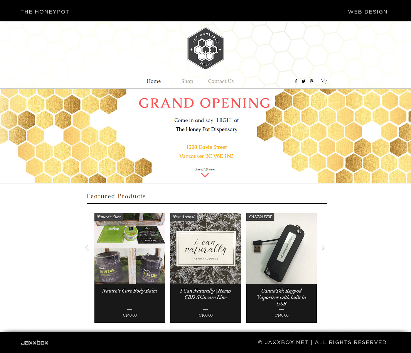 Logo Design graphic design  Web Design  cannabis cannabis dispensary honeycomb