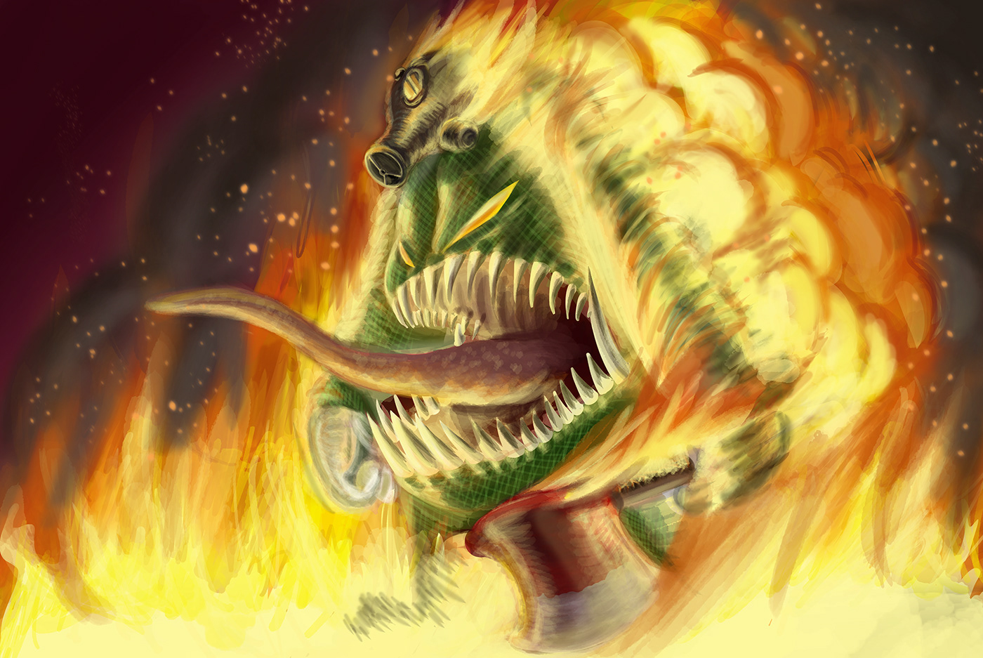 fire mask ax Mad monster