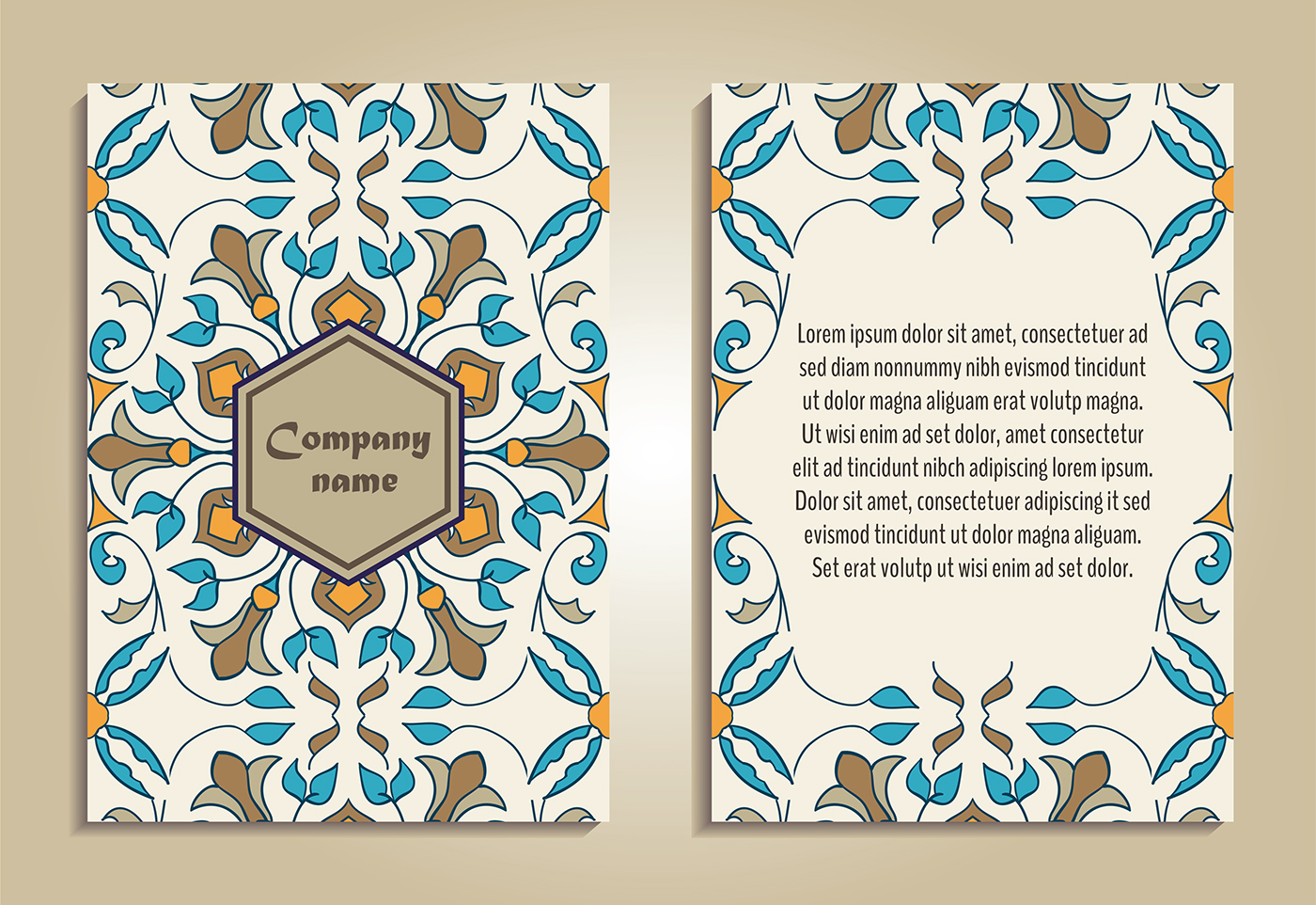 moroccan ornament Invitation Card banner brochure Arabesque Oriental Motif business card greeteng card floral ornament ornamental design