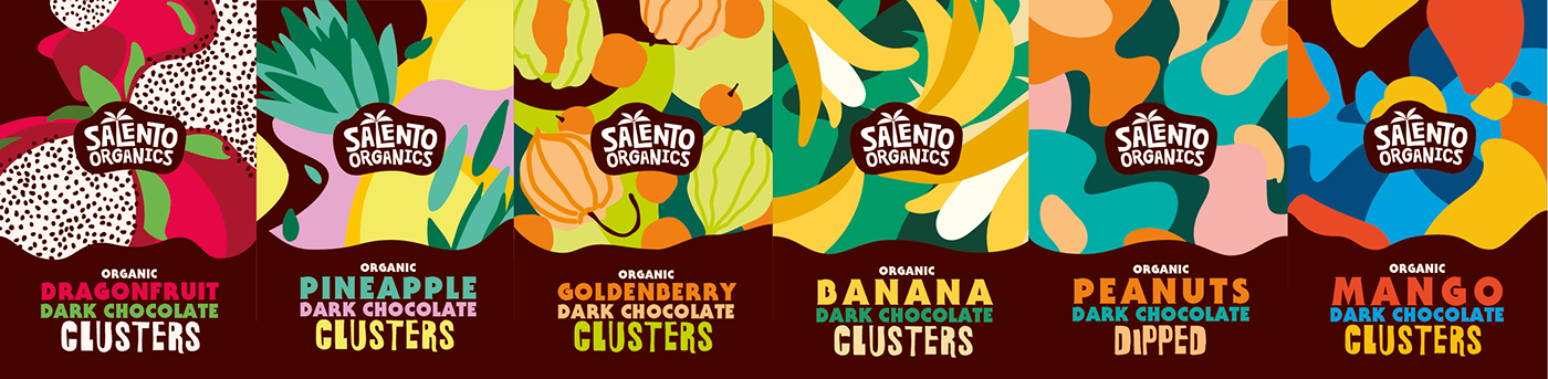 brand identity branding  diseño fruits graphic design  ILLUSTRATION  Logo Design logos Packaging snacks packaging