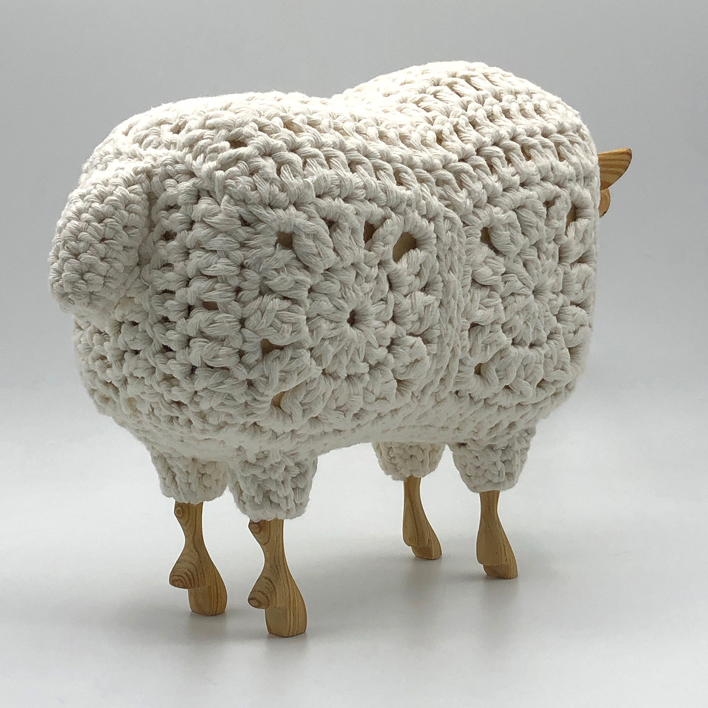 concept concept art conceptual crochet sculpture wood wood art