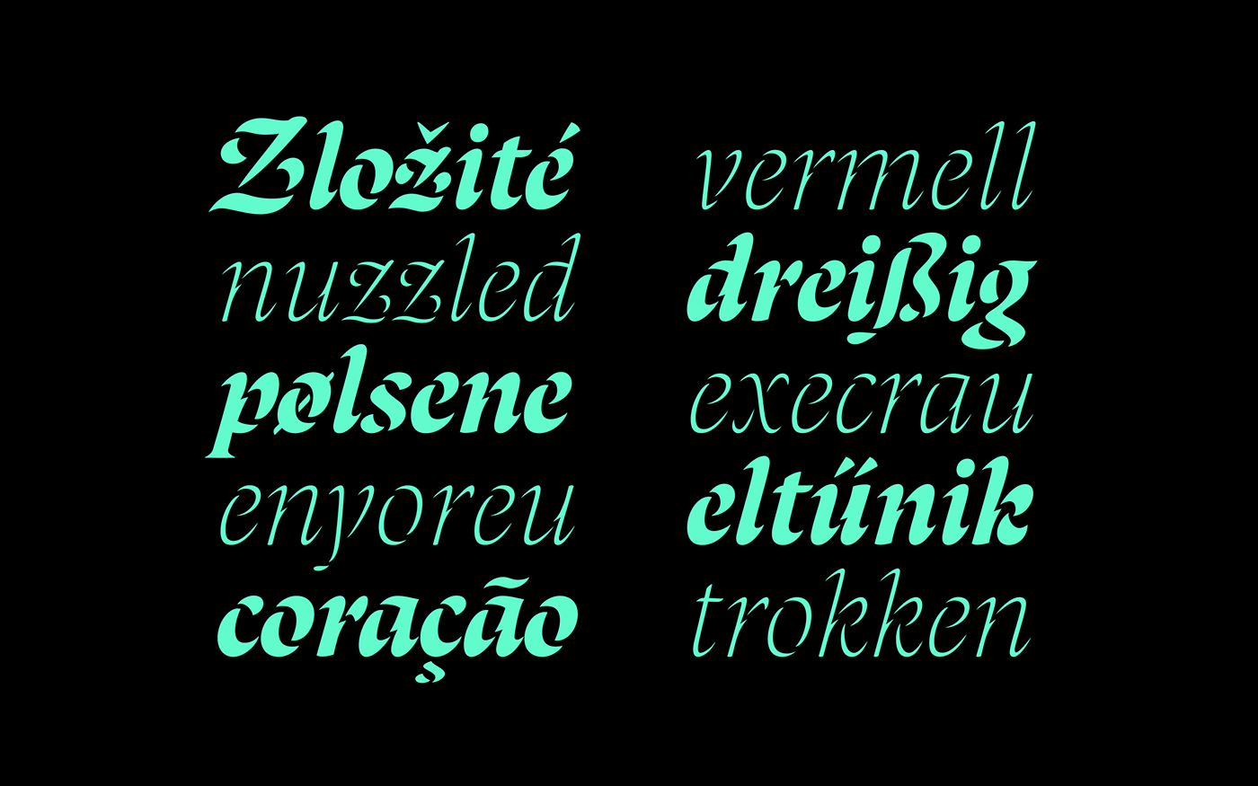 Typeface font stencil Calligraphy   broadnib type design flourishes alternates palomares baroque