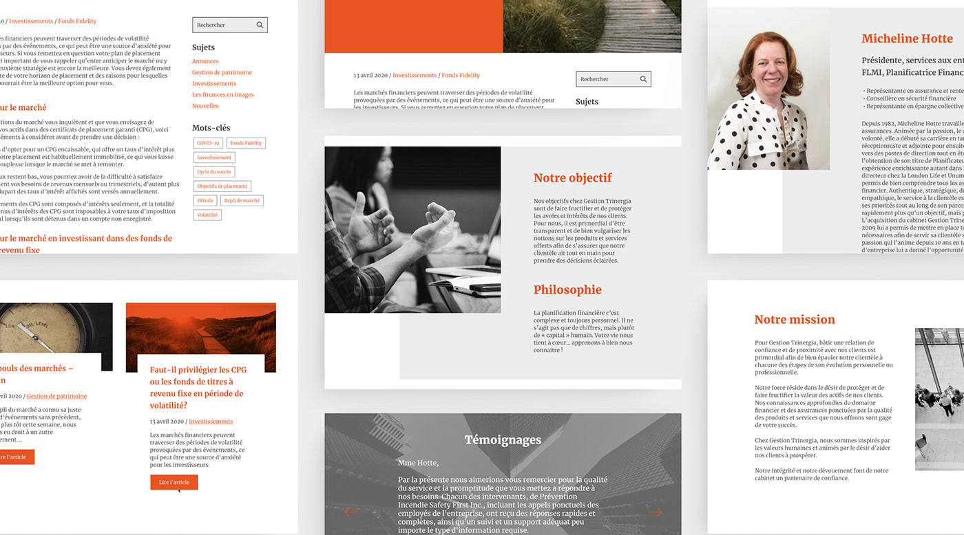 Bank finance financial security grey minimal money orange UI/UX Webdesign Website Design