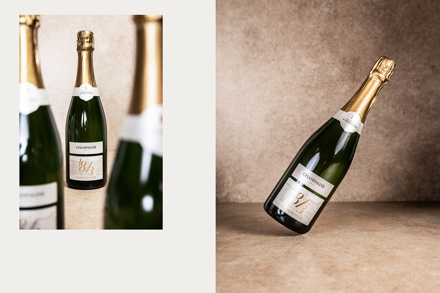 Champagne bottle branding  hot foil stamp print graphic design  lable design premium Packaging