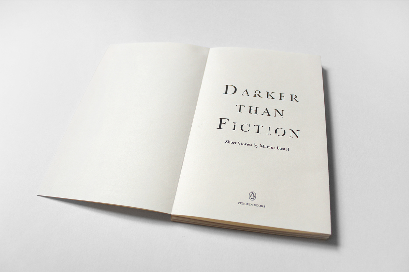 book design darker than fiction book penguin smashed glass  mirror Baskerville black and white csm