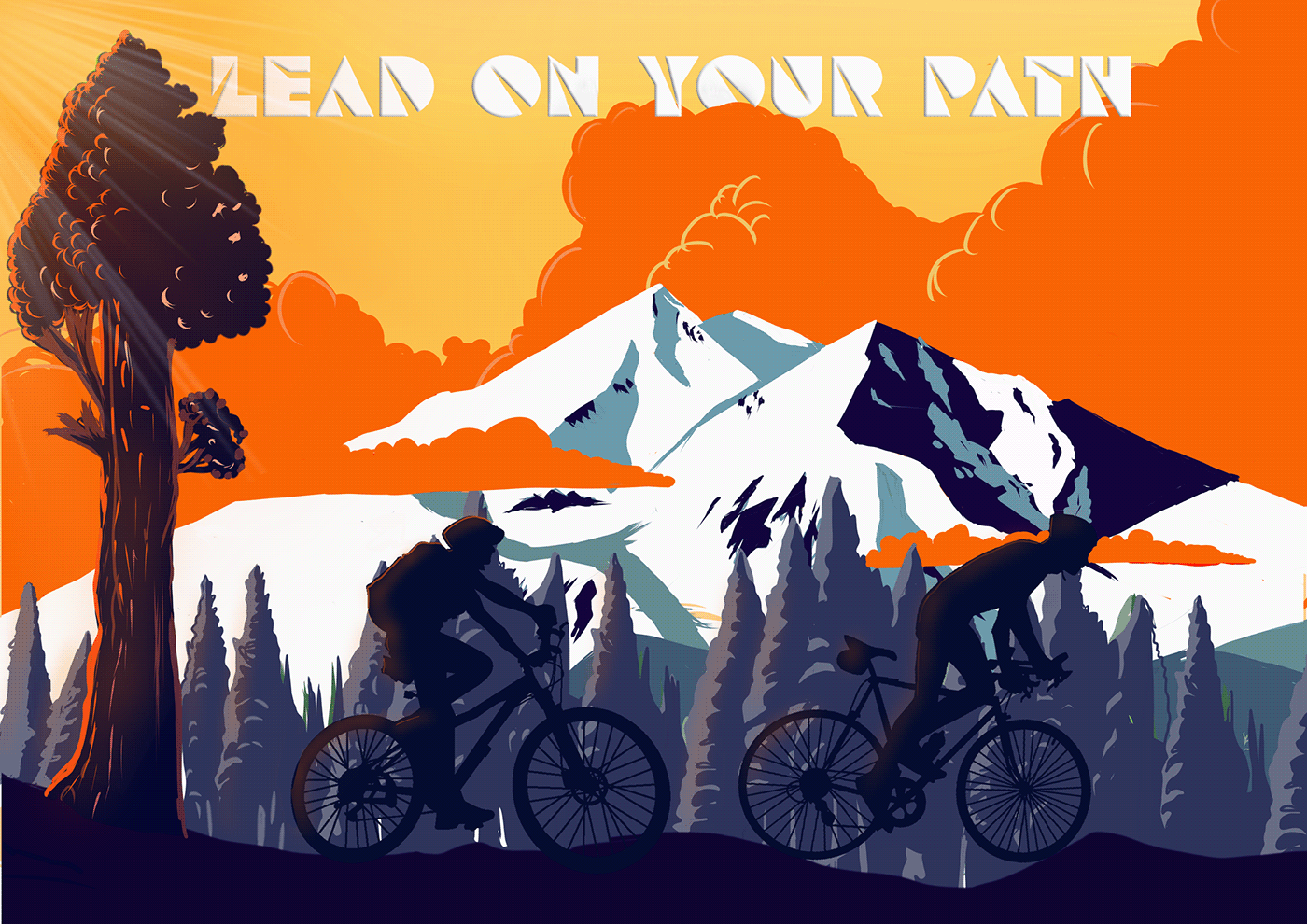 Bicycle vector artwork adobe illustrator digital illustration