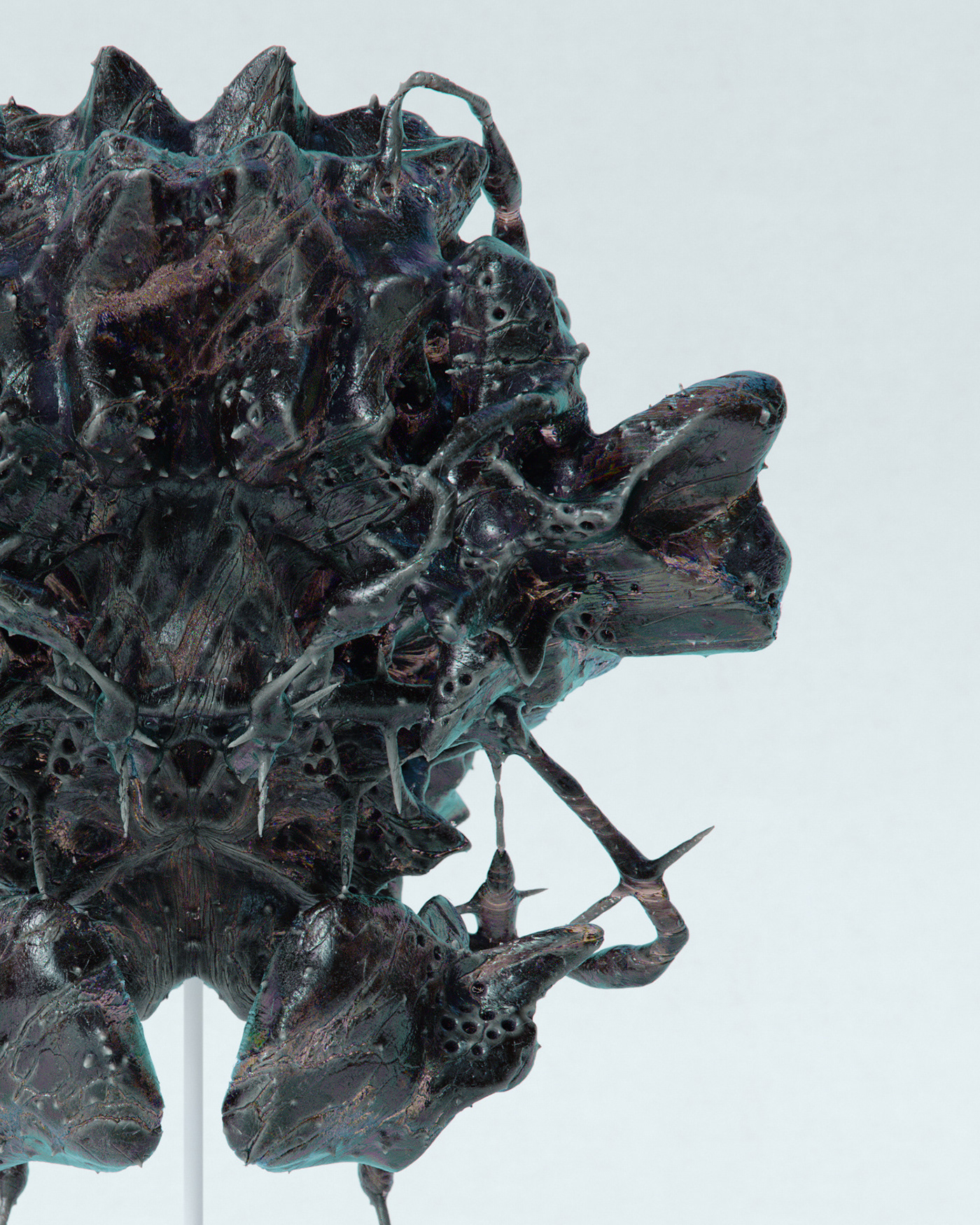 generative design Procedural HoudiniFX concept art 3D rendering abstract Scifi science fiction skull