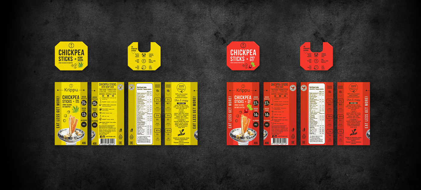 Packaging chickpeas crackers healthy organic Good Food  design box Latvia