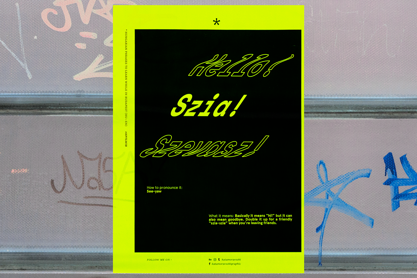 poster neon budapest language hungarian magyar sentences typo Fun moravszki