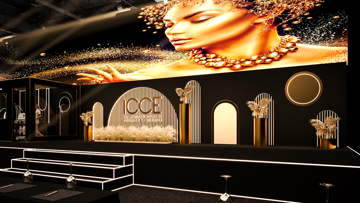 Event Exhibition  Stand booth ICC 3ds max Render vray