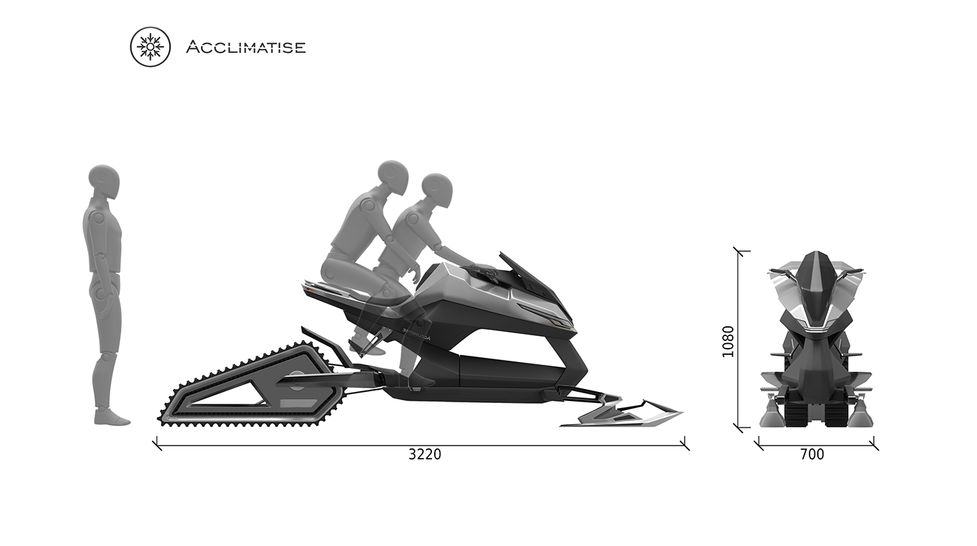 motorcycle snow Artur Gaca future module gaca design studio Technology Vehicle przyszłość automotive  