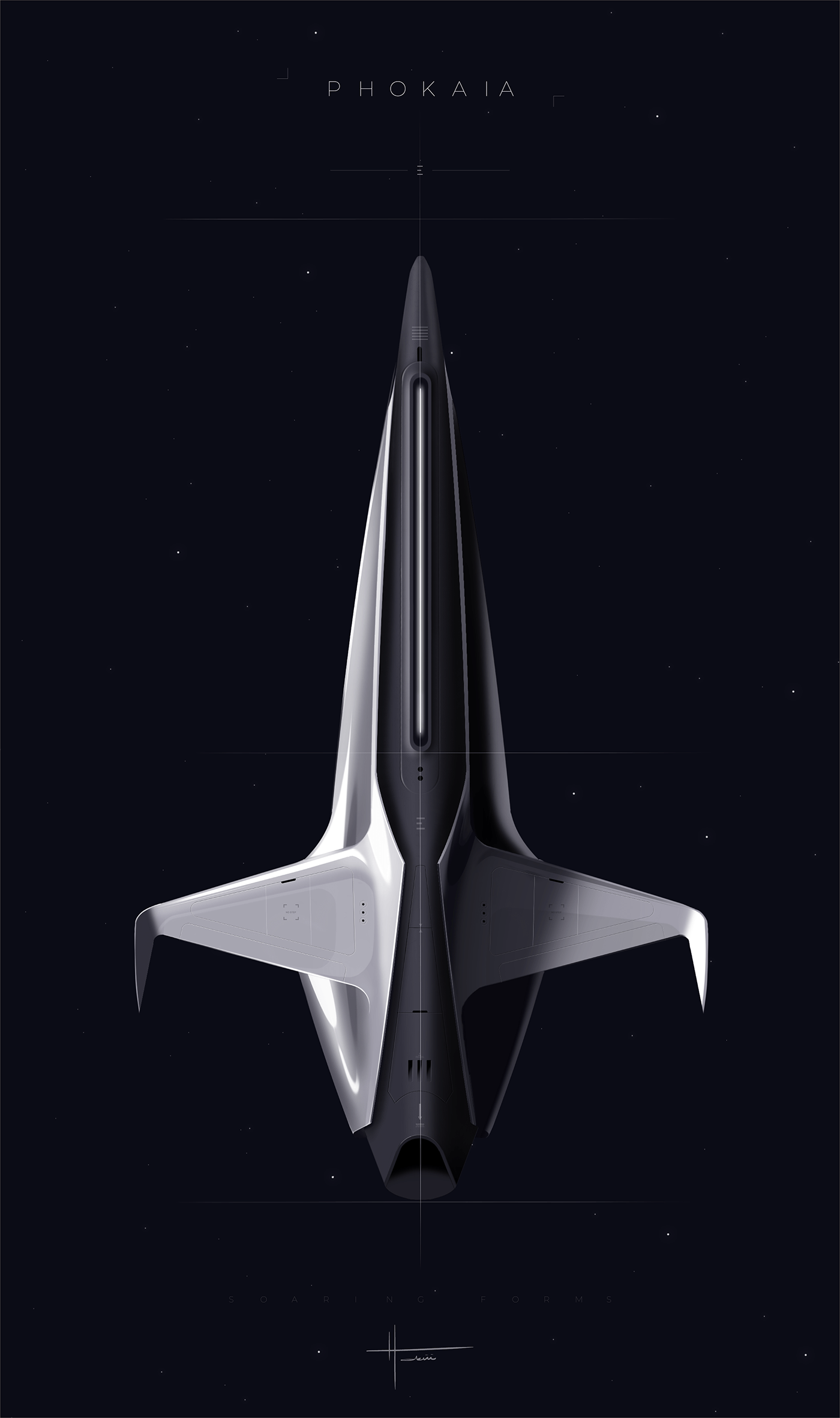 aviation transportation concept Aircraft design spaceship sketch digital illustration industrial design  Render