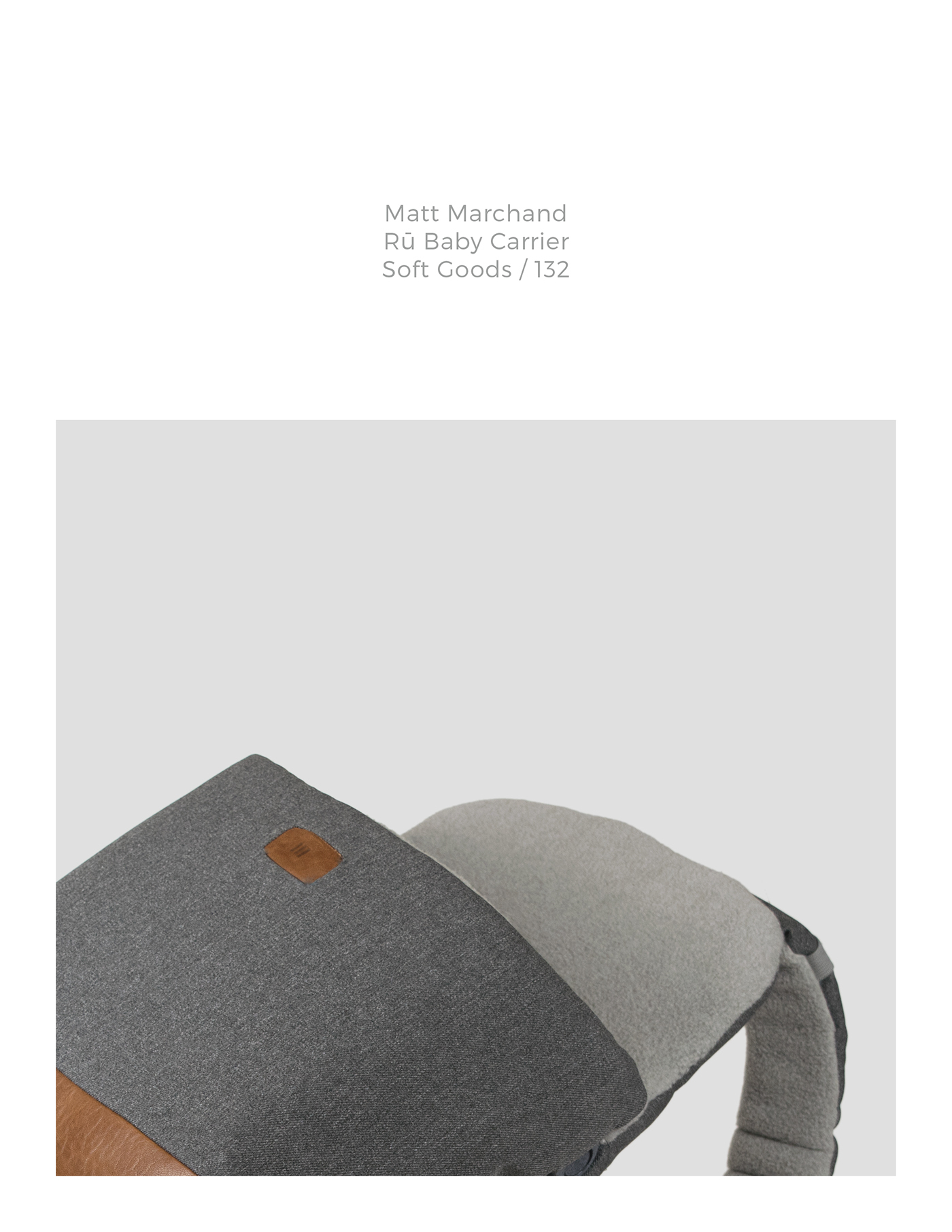 industrial design  product design  Baby Carrier matt marchand softgoods soft goods backpack