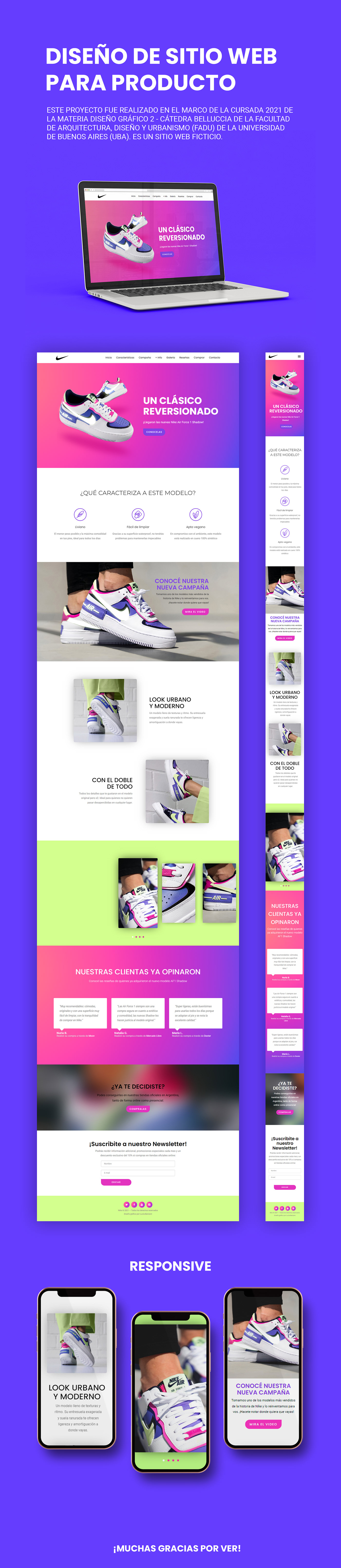 css Diseño web HTML Nike Responsive ux/ui Website