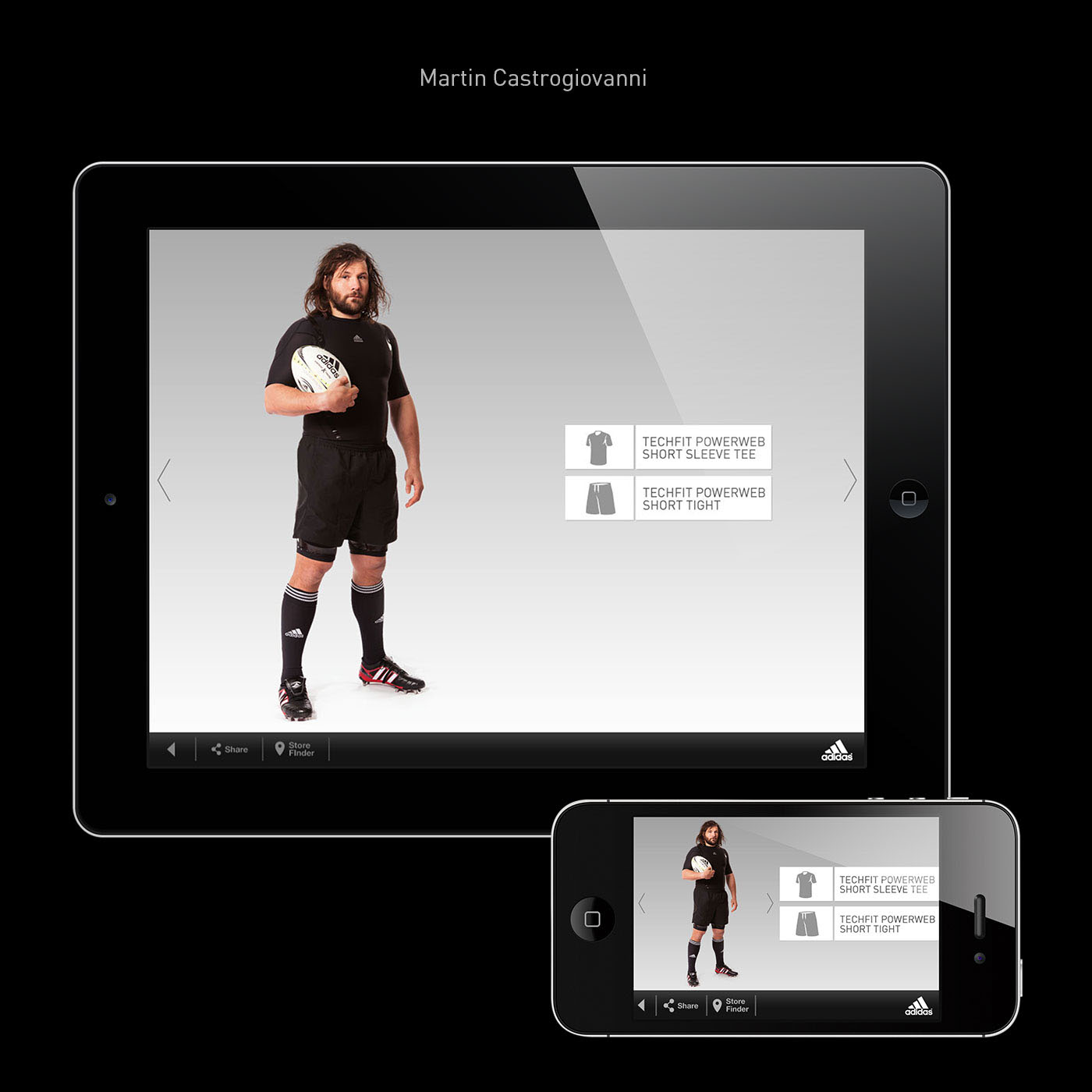 adidas training Italy iPad iphone apps storyboard daniele de rossi flavia pennetta valentina vezzali alessandro matri martin castrogiovanni football tennis fencing