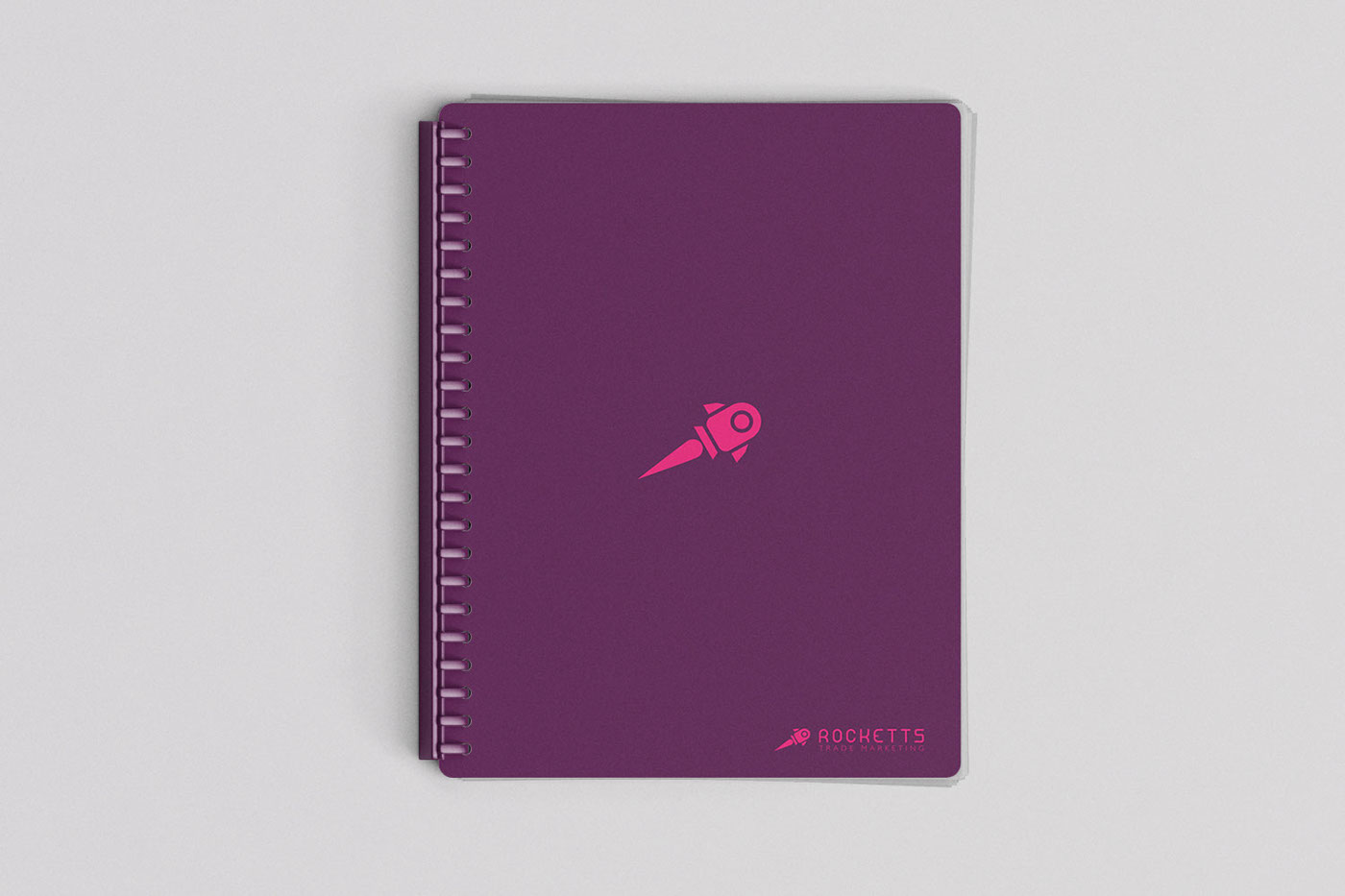 rocket indentity brand site Web pink clouds trade marketing   logo folder guideline brandbook presentation