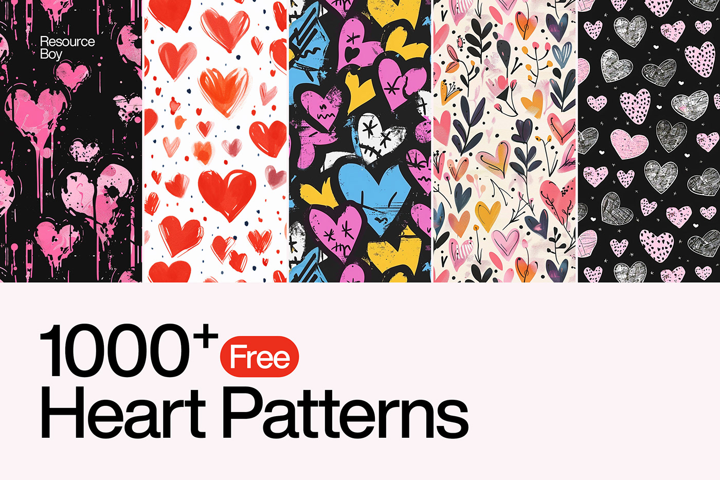 heart Love free download freebie pattern romantic seamless background texture