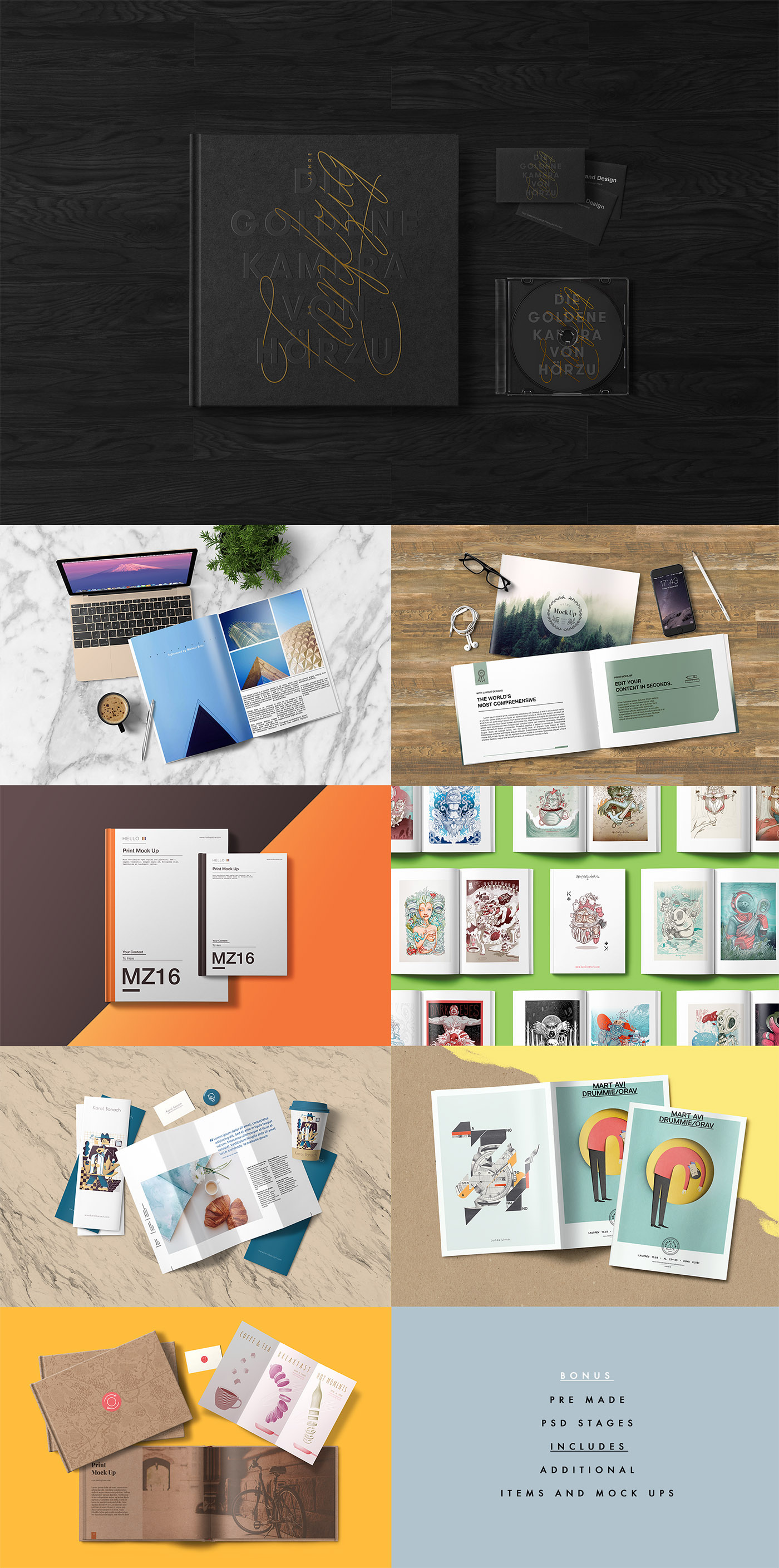 print mock up greeting card magazine book cover poster flyer business card print mock up hero image free