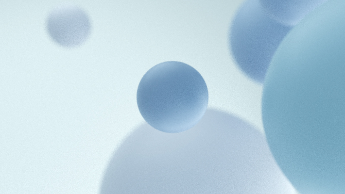 3D abstract CGI cinema4d depth of field glass modern redshift Render spheres