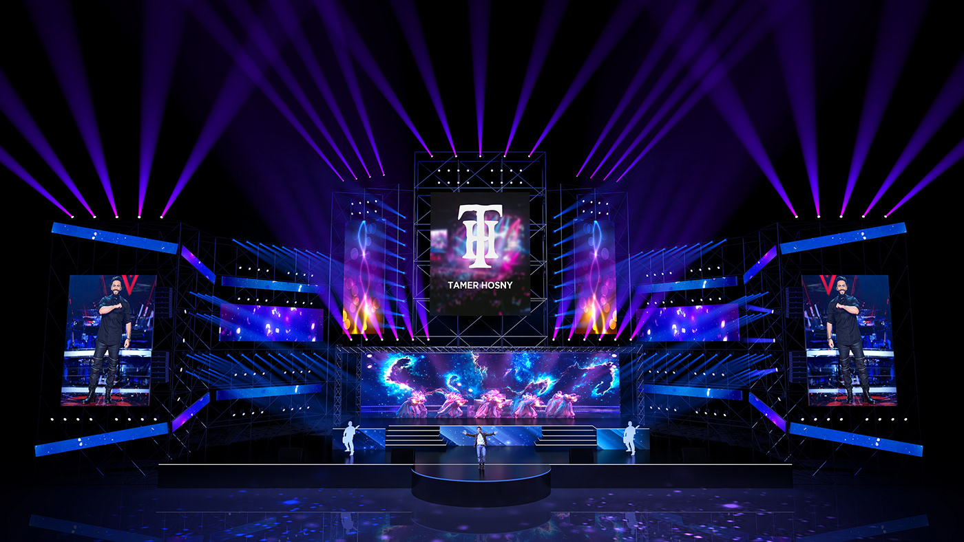 concert Stage music music event Event egypt Musical 3D Render tamer hosny