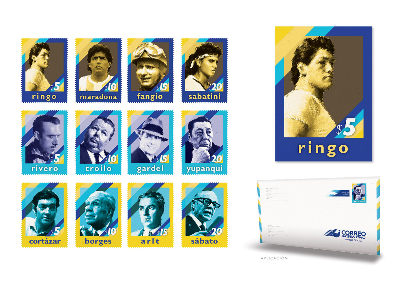 postal mail branding  correo argentino uba