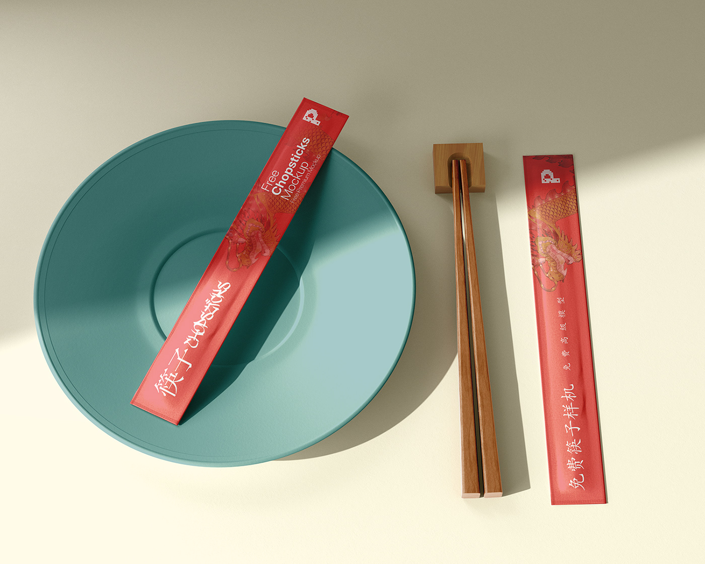 branding  chinese chopsticks Food  free freebie Mockup Packaging psd mockup template restaurant