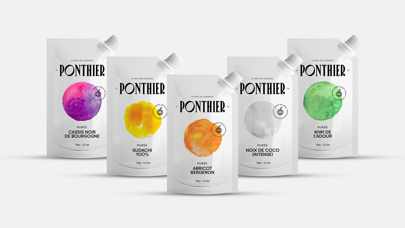 brand branding  Food  Fruit graphic design  logo Logotype Packaging ponthier