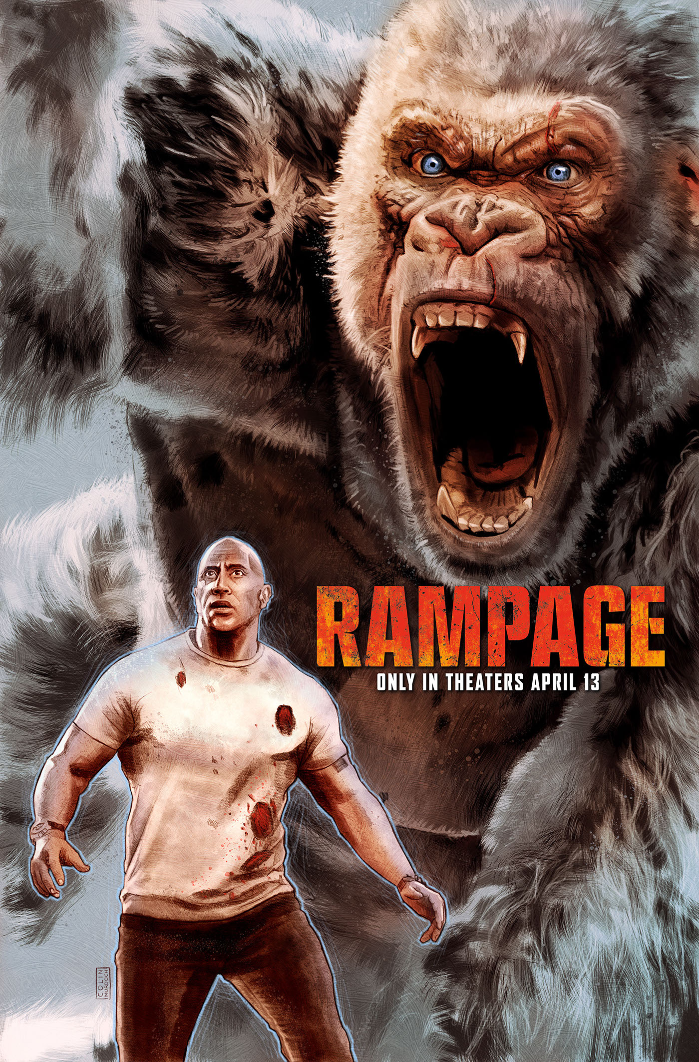 alternative movie poster Rampage Dwayne Johnson talenthouse
