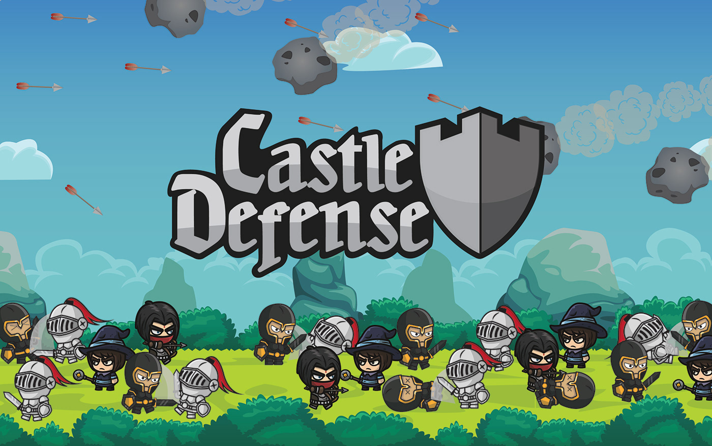 branding  Castle castle defense identity logo Logo Design video game Video Game Design video game logo video game title