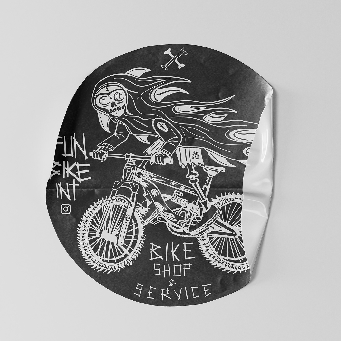 adobe fresco behun Bike bmx bones Digital Art  graphic design  humenne ILLUSTRATION 