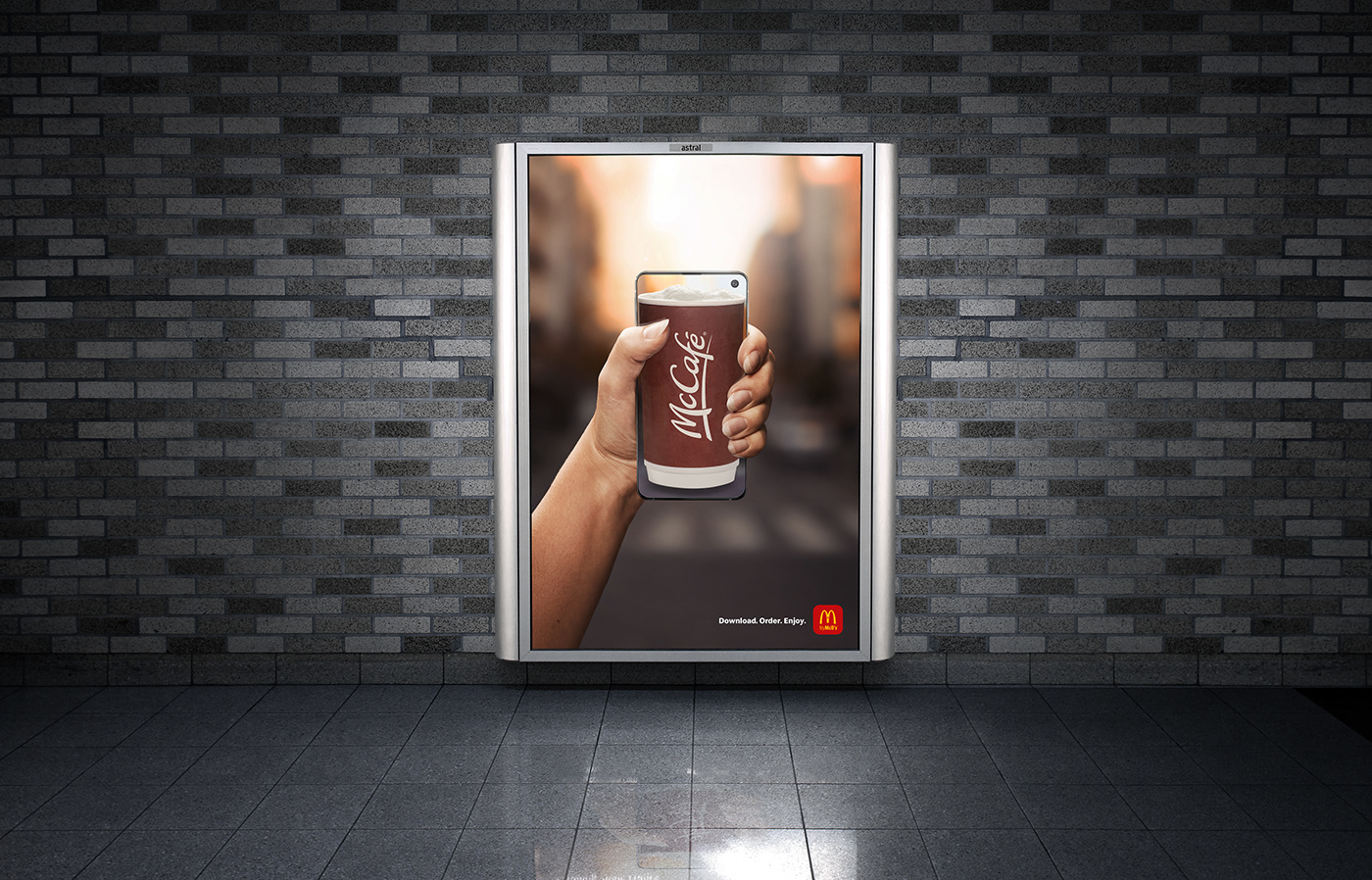 Advertising  art direction  craft mcdonald's OOH out of home print transit shelter