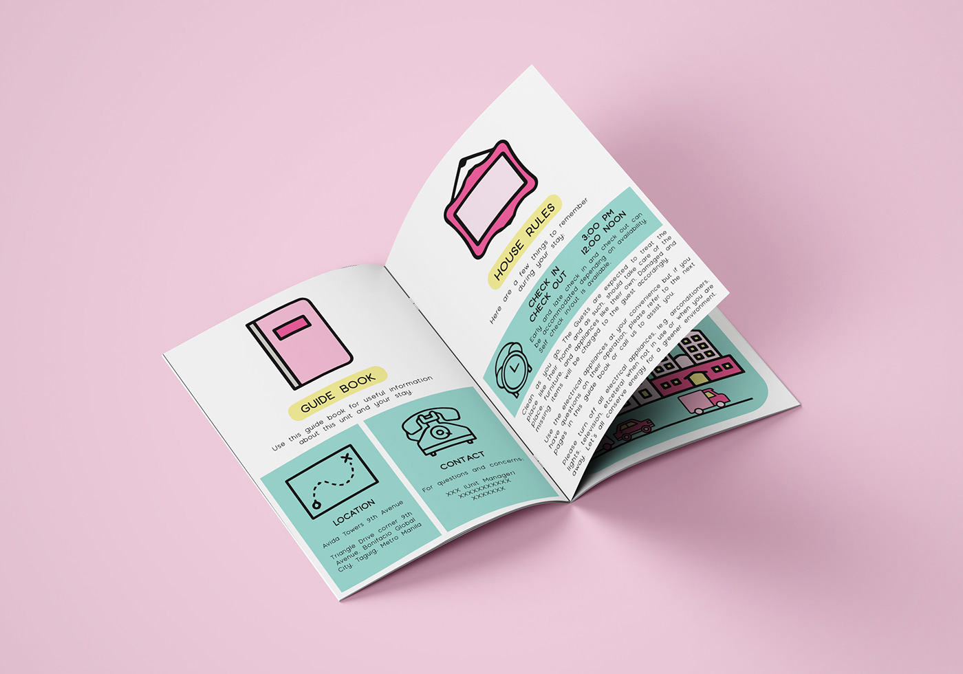 digital Layout airbnb brochure guide book Booklet