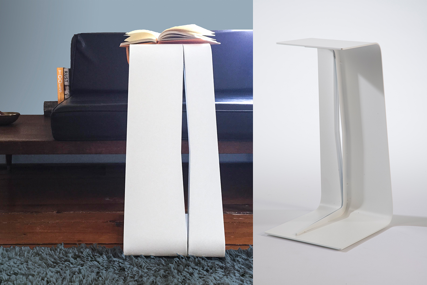 table White steel furniture modern minimal Interior