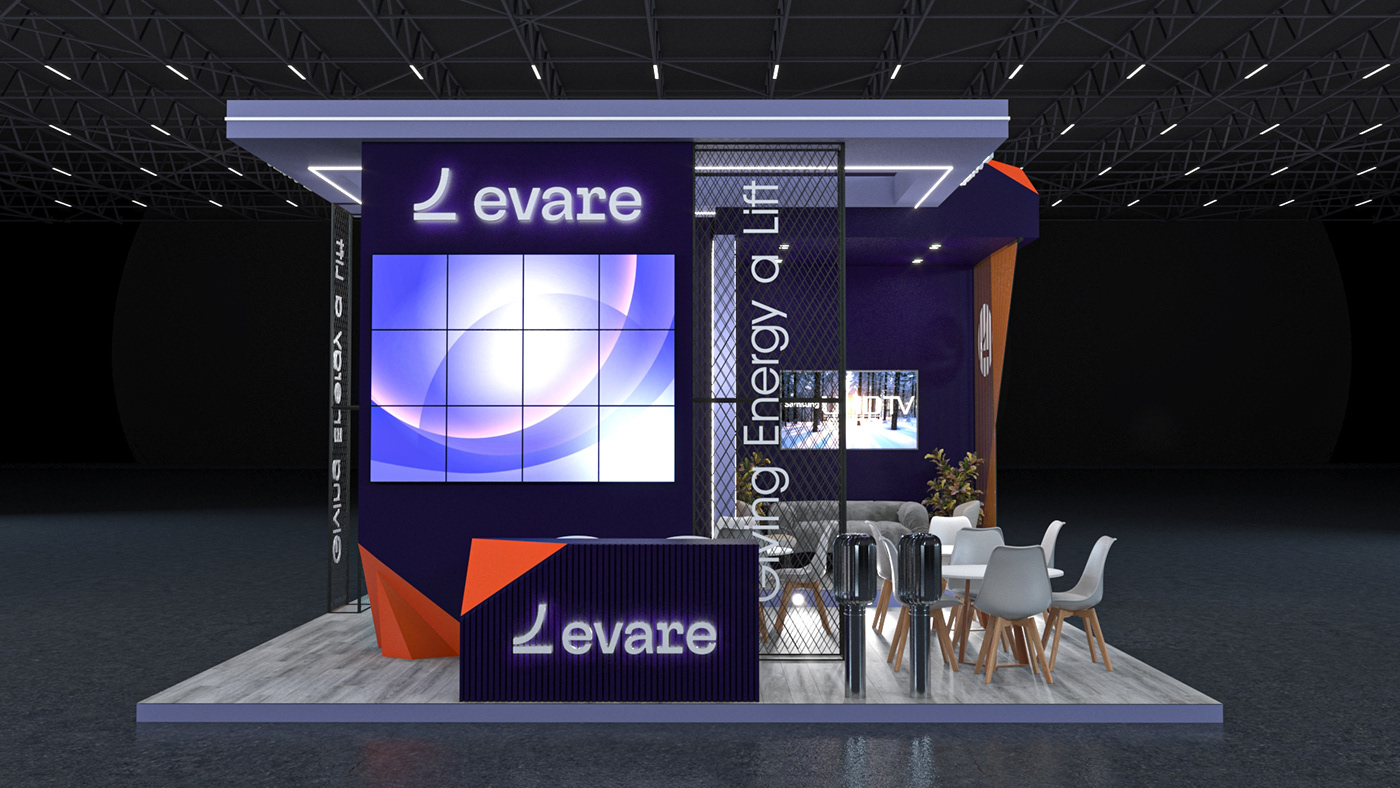 furniture modern futuristic Vip luxury Exhibition  booth ideas lED Line