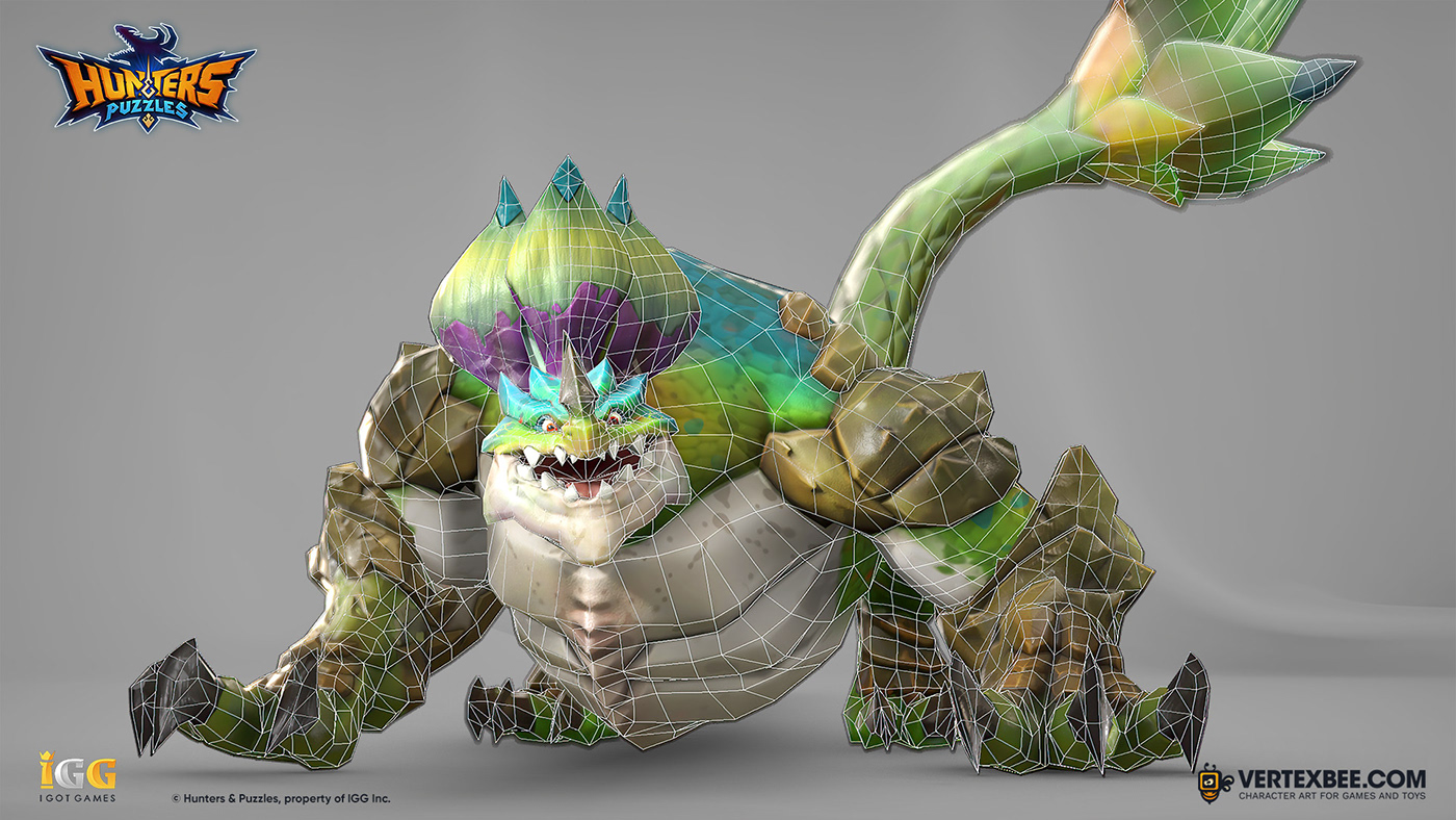 stylized creature mobile game 3d modeling Game Art cartoon
