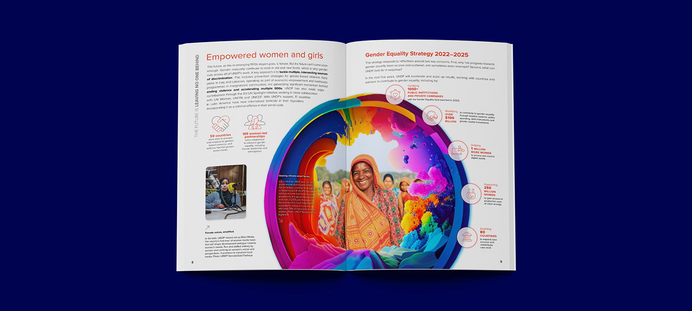 annual report Brand Design brochure Layout shangning wang undp United Nations