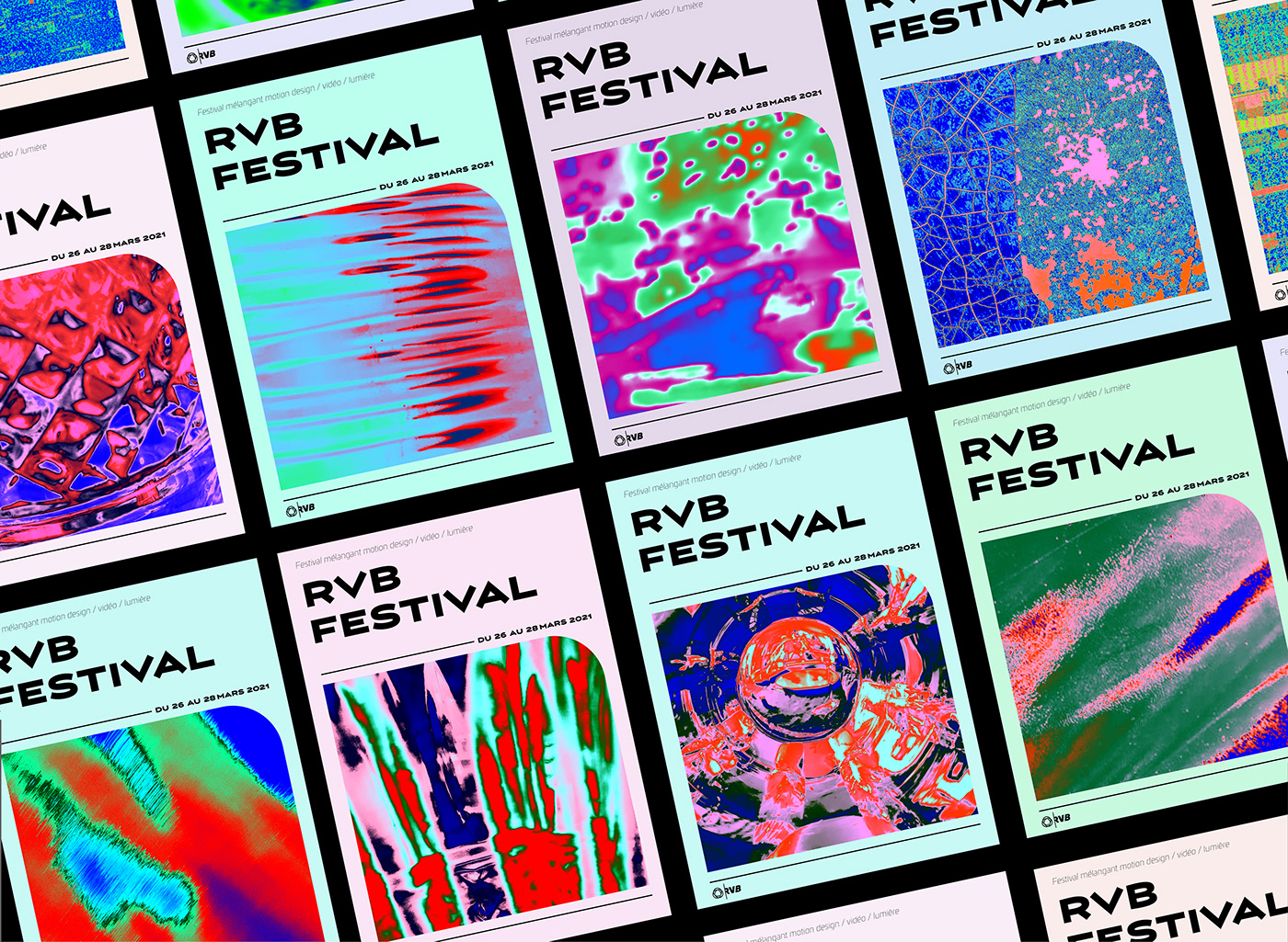 affiche art numérique charte graphique festival graphisme identité visuelle organique Photography  print rvb