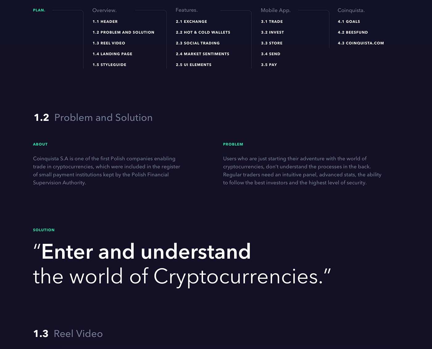exchange cryptocurrencies crypto UI ux product design 10Clouds coinquista motion design