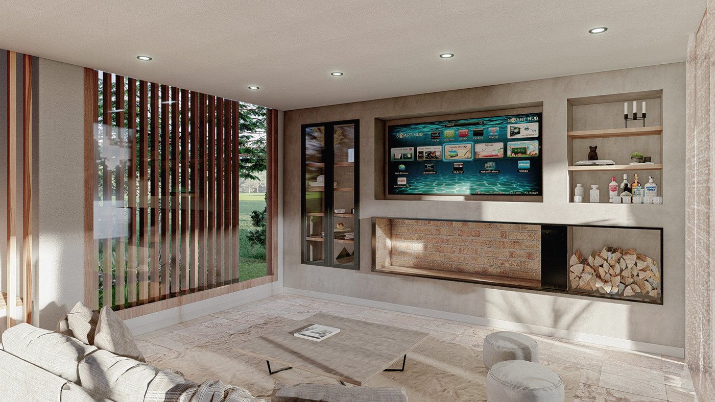 Render architecture visualization interior design  archviz exterior 3D modern