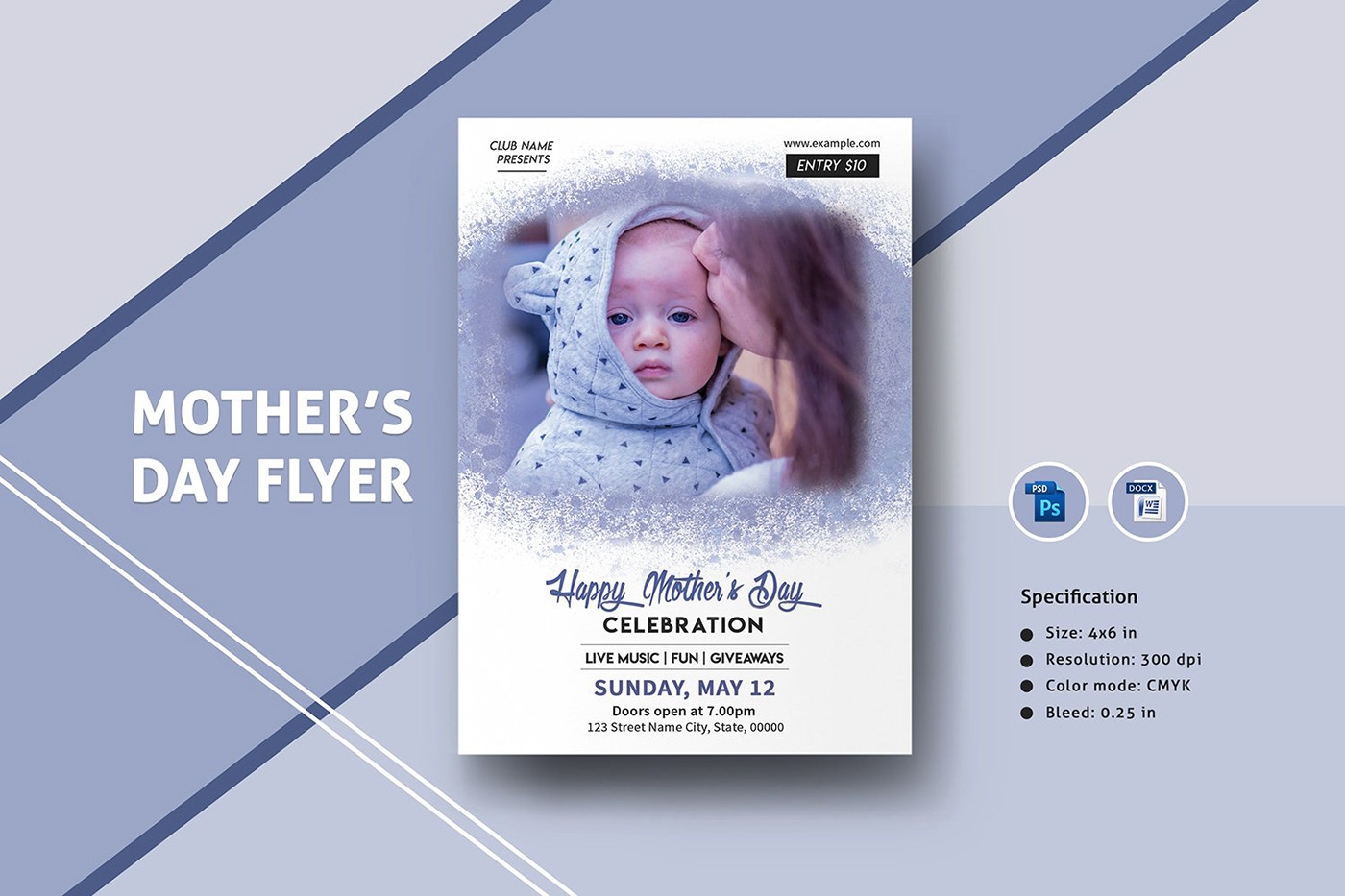 mothers day photoshop template flyer template Invitation Flyer happy mother's day party flyer Mother's Day Flyer Flyer Design MS Word template mothers day 2019